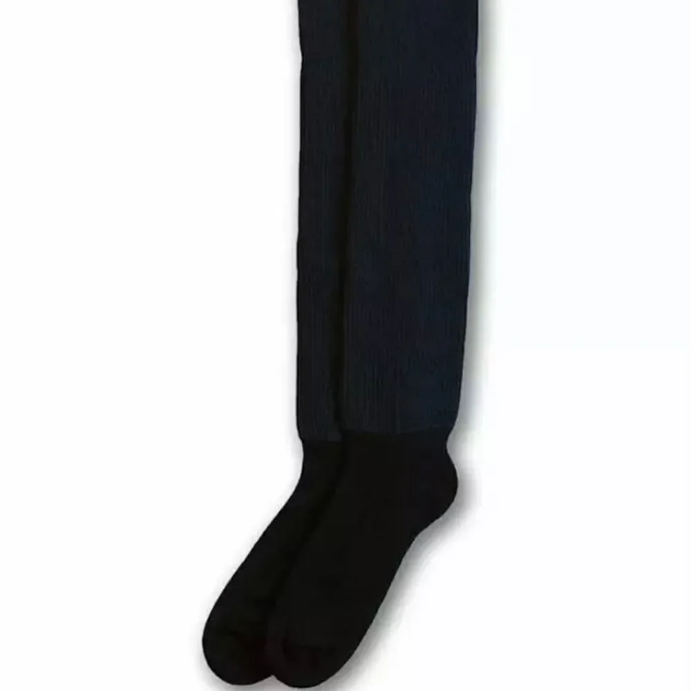 Vintage NEW American Apparel Thigh High Thick Socks Black White Stripes rare y2k